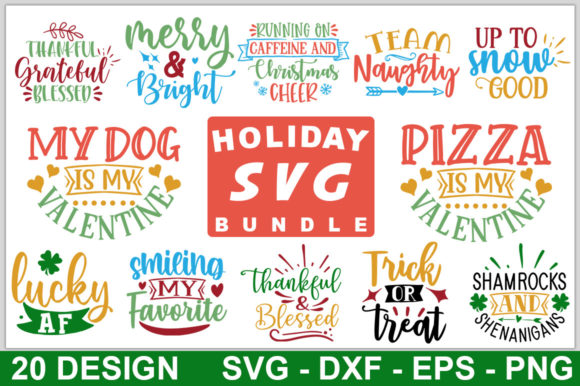Download Holiday SVG Bundle, Holiday Quotes - Premium Resources